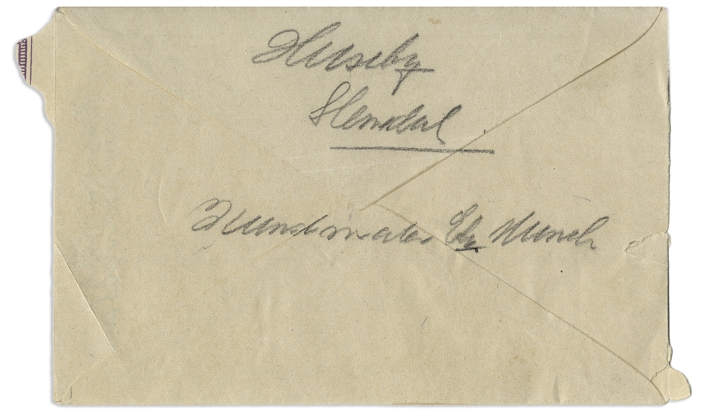 Very Rare Edvard Munch Autograph Letter Signed Referencing His Moonlight Etching